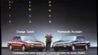 1992 Plymouth Acclaim and Dodge Spirit \