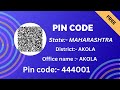 maharashtra akola pin code 444001 akola post office