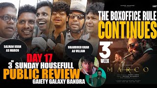 MARCO Movie Hindi | 3rd Week | Day 17 | Sunday Housefull | Public Review | Salman Khan, Shahrukh