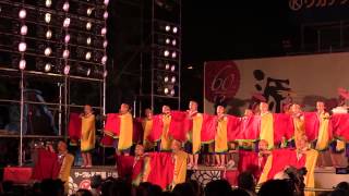 高知よさこい2013　後夜祭　上町よさこい鳴子連