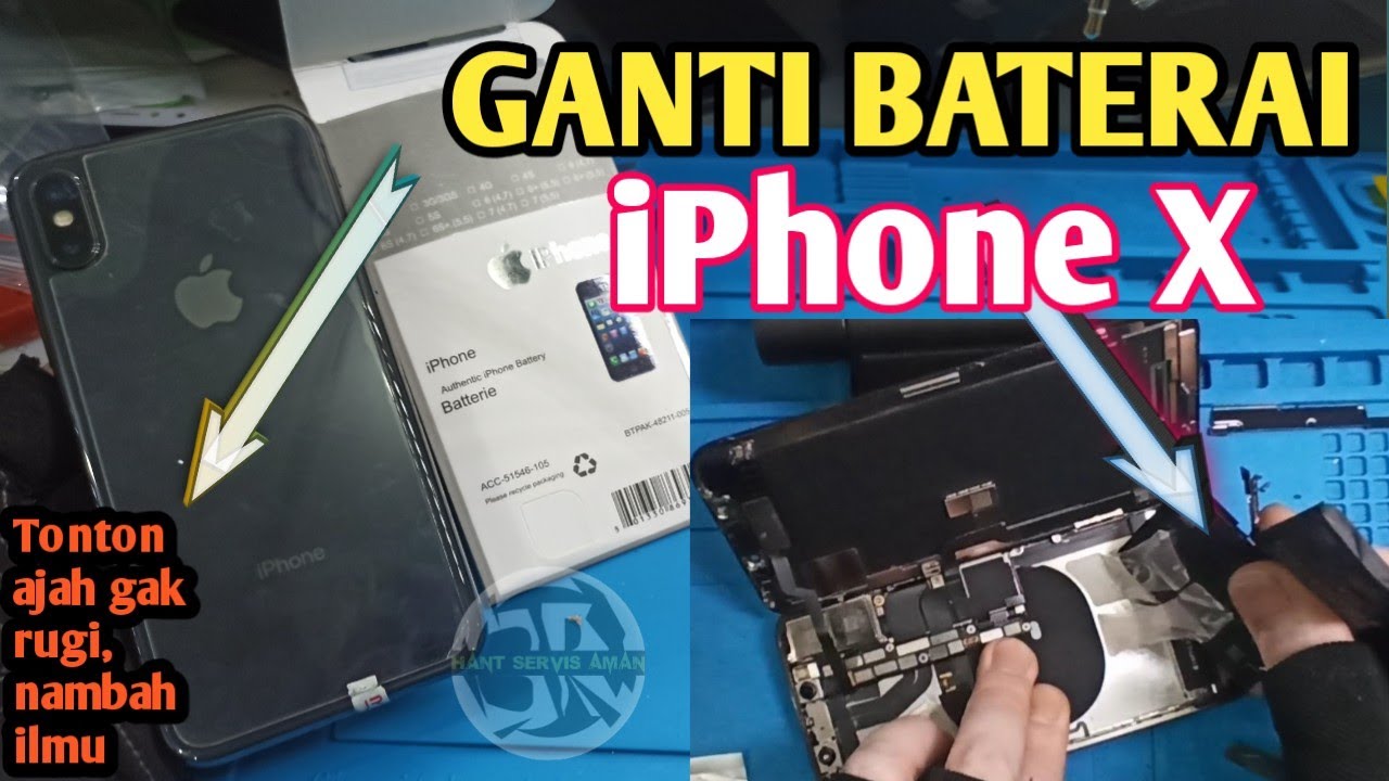 Cara Mudah Ganti Baterai IPhone X || Belajar Servis Pemula - YouTube