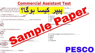 Commercial Assistant Test || Pesco Tests || Sample Papers || Model Papers || All Test Preparations