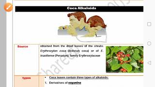 phytochemistry alkaloids coca alkaloids part 7'