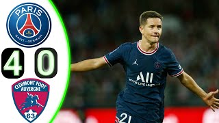 Paris Saint-Germain vs Clermont Foot 4-0 Highlights Ander Herrera Goal | FRANCE - LIGUE 1 Extended 🎮