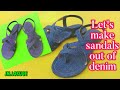 let's make sandals out of denim.