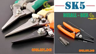 Kéo cắt dây điện ✴️ kìm ( kiềm ) tuốt dây đa năng SK5 DeeAll