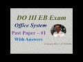 Past Paper Office system DO III with answer