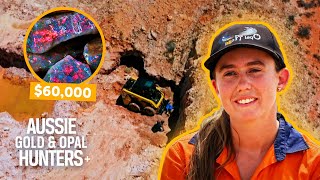 "That's Finest Grade Opal" The Misfits Find $60,000 Worth Of Crystal Opals | Outback Opal Hunters