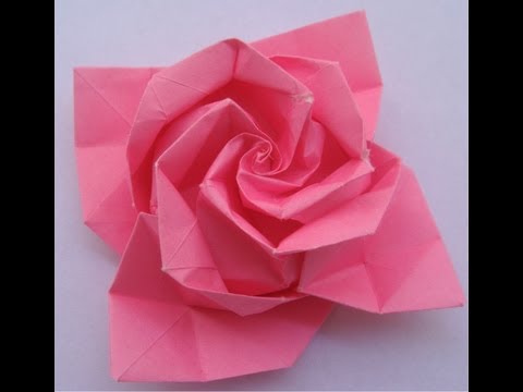 origami tutorial: Rose origami tutorial: Rose