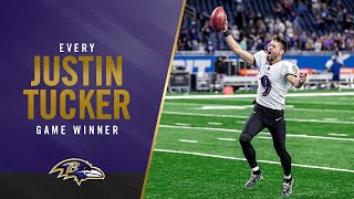 Every Justin Tucker Career Game-Winning Field Goal | Baltimore Ravens