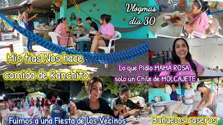 VLOGMAS 30🎄Mis Tias nos Hacen Comida de Ranchito🥰 El Chile de MOLCAJETE😭🌶️ Fiesta con el Vecino🥳🎉