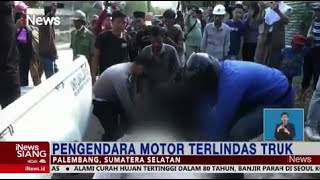 Kecelakaan Maut Truk dan Motor di Palembang, Pengendara Motor Tewas Terlindas Truk #iNewsSiang 10/08