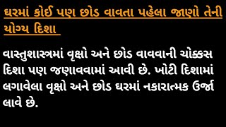 ઘરમાં કોઈ પણ છોડ વાવતા પહેલા જાણો તેની યોગ્ય દિશા ÷ વાસ્તુ ÷ vastu shastra ÷ vastutips gujarati ÷