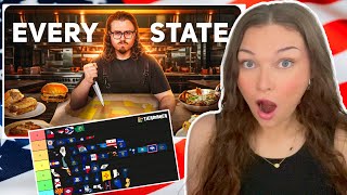 New Zealand Girl Reacts to I Tried Food From Every State In America | Part One
