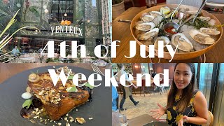 【独立記念日 ENG Sub】シカゴのお洒落カフェで$1オイスターを食べに行く♪| 4th of July Weekend