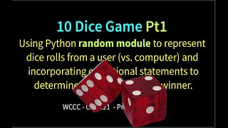 10 Dice Game (Python) Pt1