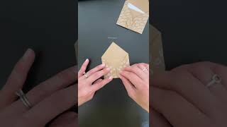 How to fold Origami envelope with diamond shape seal pocket #Shorts