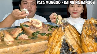 GINISANG MUNGGO WITH PATA AT DAING NA BANGUS | FILIPINO FOOD | MUKBANG PHILIPPINES