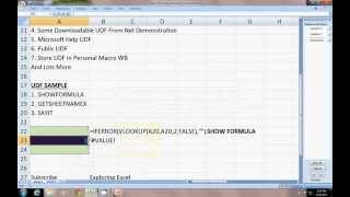 Excel VBA UDF series introduction
