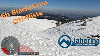 [4K] Skiing Jahorina, 6b Black/Crna Skočine Ungroomed Off-Piste, 6b, 5a, 5, 6, BiH RS, GoPro HERO11