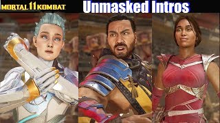 MK11 Unmasked Intros & Reaction Faces - Mortal Kombat 11