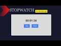 How to create Stopwatch using HTML , CSS &  JavaScript || Full Tutorial