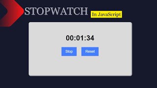 How to create Stopwatch using HTML , CSS & JavaScript || Full Tutorial