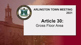 Article 30: Gross Floor Area