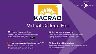Session A2 - Kansas Virtual College Fair