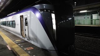 [マジで音量注意…！！]E353系 S117編成 特急おうめ3号青梅行が拝島駅2番線を発車するシーン