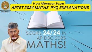 APTET2024 MATHS PYQ|APDSC 2025 MATHS IMP BITS|#APDSC#APTET