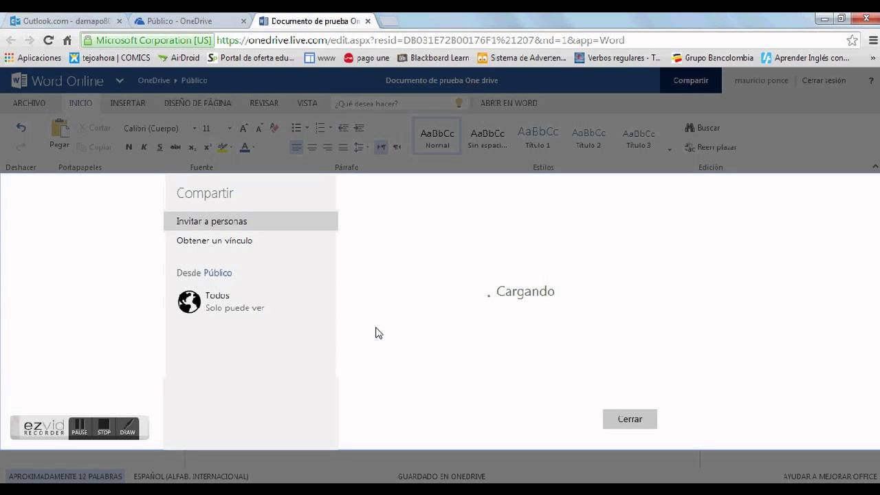 Crear, Subir Y Compartir Documentos En One Drive - YouTube