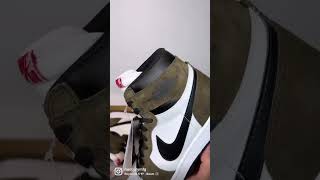 Handmade AJ 1 Olive