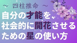 【自分の才能を、社会的に開花させるための星の使い方】