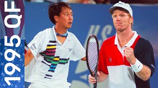 Michael Chang vs Jim Courier | US Open 1995 Quarterfinal Highlights