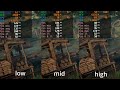 Assassin's Creed Valhalla (In-game benchmark) - 1080p [Low vs Medium vs High] settings