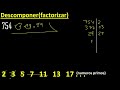 descomponer 754 en factores primos descomposicion o factorizacion de un numero factorizar mcm