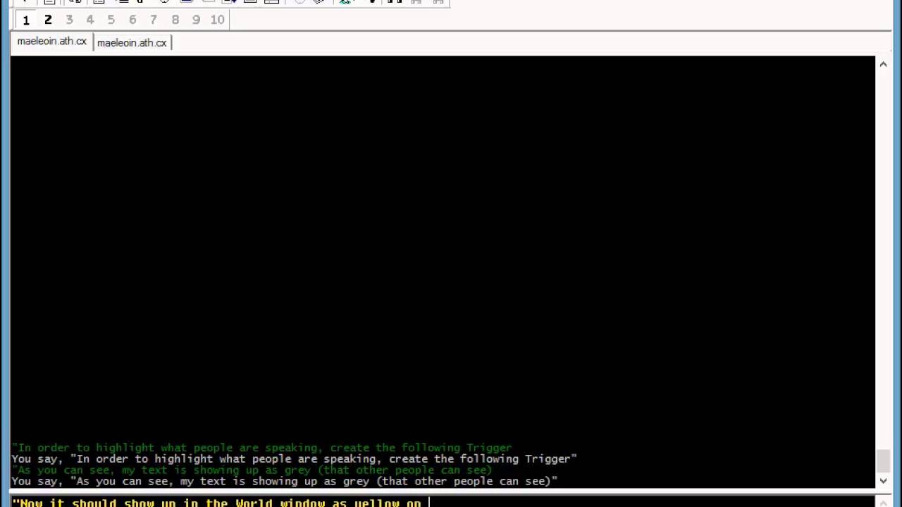 Mushclient Simple Trigger Tutorial Youtube