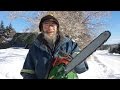 RAW: Chainsaw used to clear snow after N.S storm