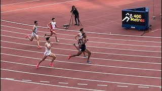 男子400m 決勝 2023 日本陸上競技選手権大会  中島 佑気ジョセフ　大阪大会