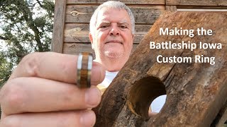 Making the Battleship Iowa Teak Inlay Ring