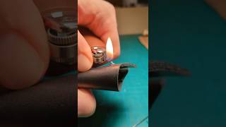 Making a leather card holder #diy #leathercraft #leather #handmade #shorts #asmr