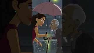 The Umbrella of Kindness | A Heartwarming Story in the Rain #youtubeshorts #motivation #inspiration