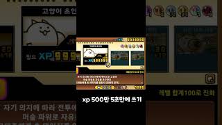 [냥코대전쟁] xp 500만 5초만에 쓰기