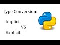 Data Type Conversion Python | Implicit vs Explicit type | Python Tutorial | Interview Question Bank