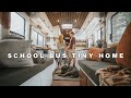 School Bus Tiny Home FULL TIME w/ Two Great Danes - SKOOLIE TOUR