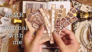 【ASMR】新しいトラベラーズノートの最初のページにコラージュ📖🖊Scrapbooking￼ Journaling Relaxing sounds