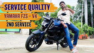 Yamaha SERVICE Review | FZS-V4 2nd Service | FULL REVIEW ✅