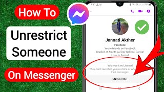 How To Unrestrict Someone On Messenger (2023) | Remove Restriction on Messenger