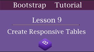 Bootstrap Responsive Table | Bootstrap Tutorial for Beginners